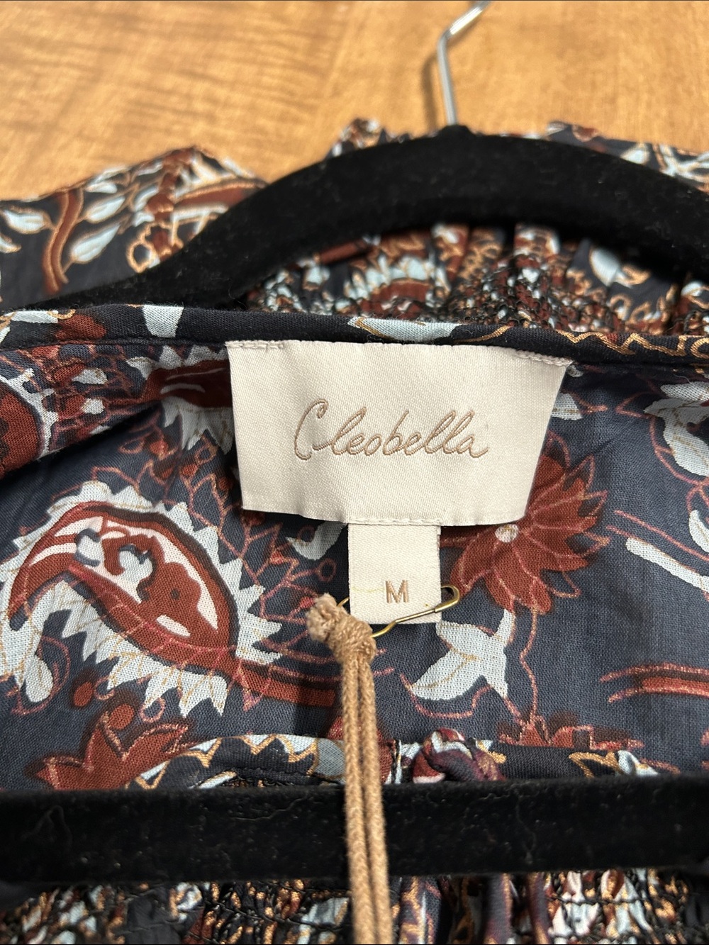 NWT Cleobella Jillian Blouse Organic Cotton Avalon Dark Paisley Ruffle Top M⁠ - Picture 5 of 16